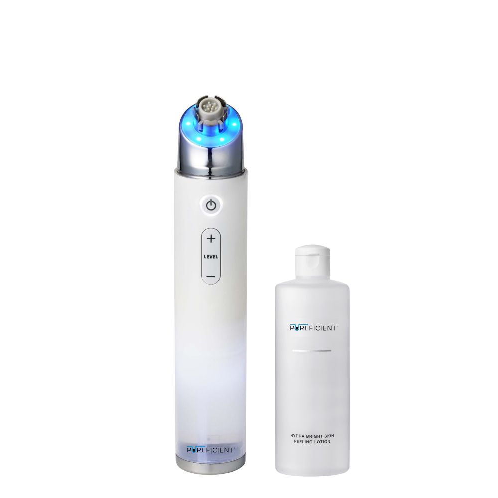 Poreficient Hydrating Facial Pore Cleansing Device with Peeling Lotion