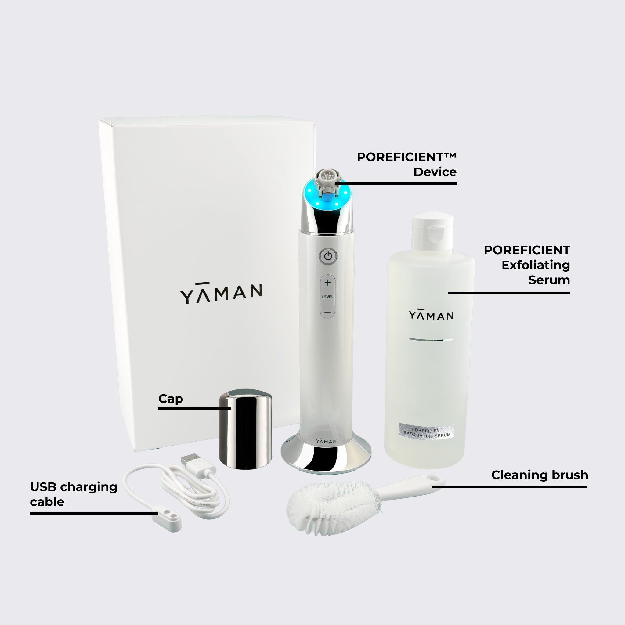 POREFICIENT™ Advanced Deep Pore Cleansing Device with Suction, Ultrasonic & Blue LED